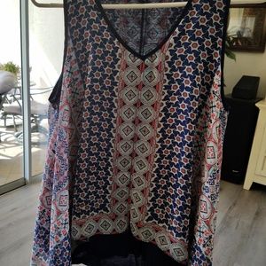 A. Byer Scarf Tank Top Sz M